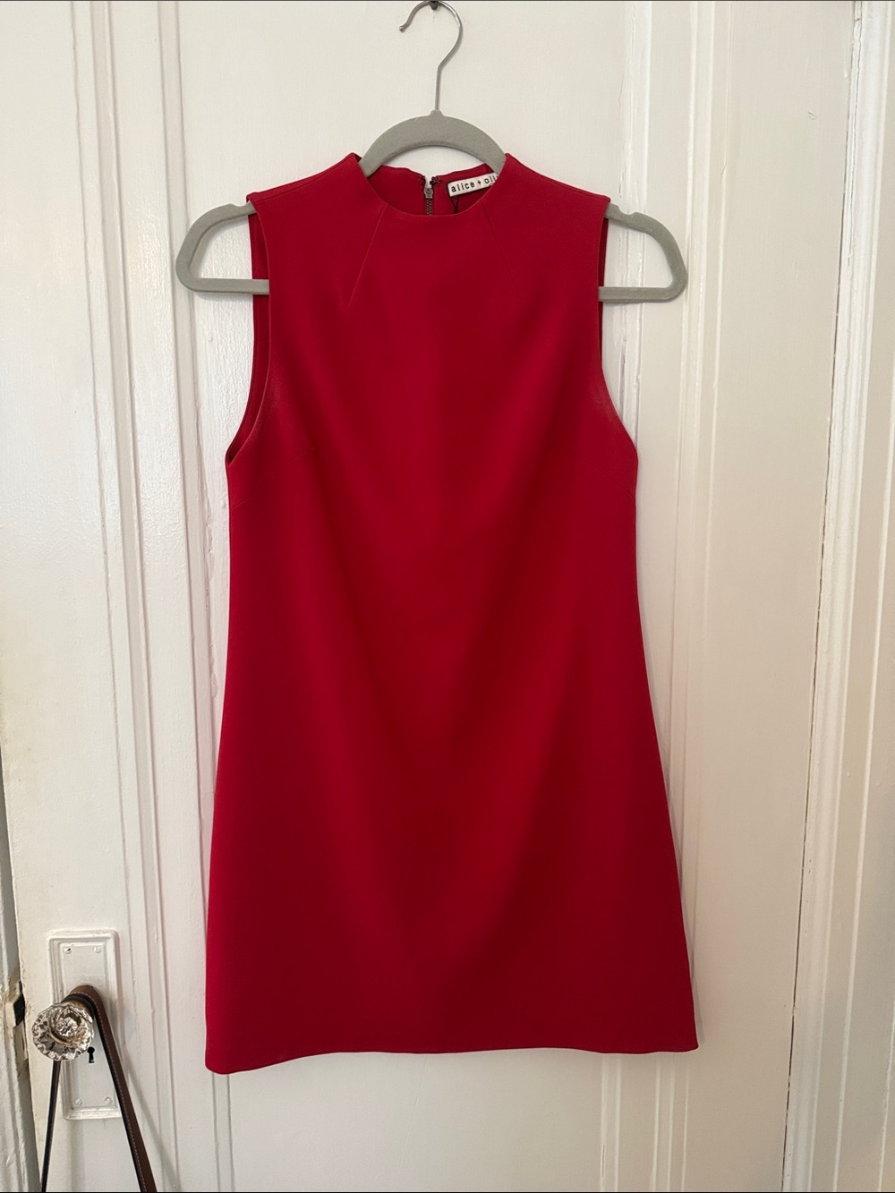 Sleeveless Red Shift Dress - Alice + Olivia